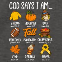 God Says I Am Fall Vibes Autumn Christian Vector Backpack
