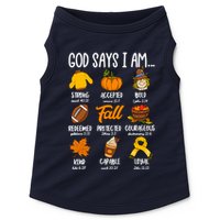 God Says I Am Fall Vibes Autumn Christian Doggie Tank
