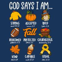 God Says I Am Fall Vibes Autumn Christian Drawstring Bag