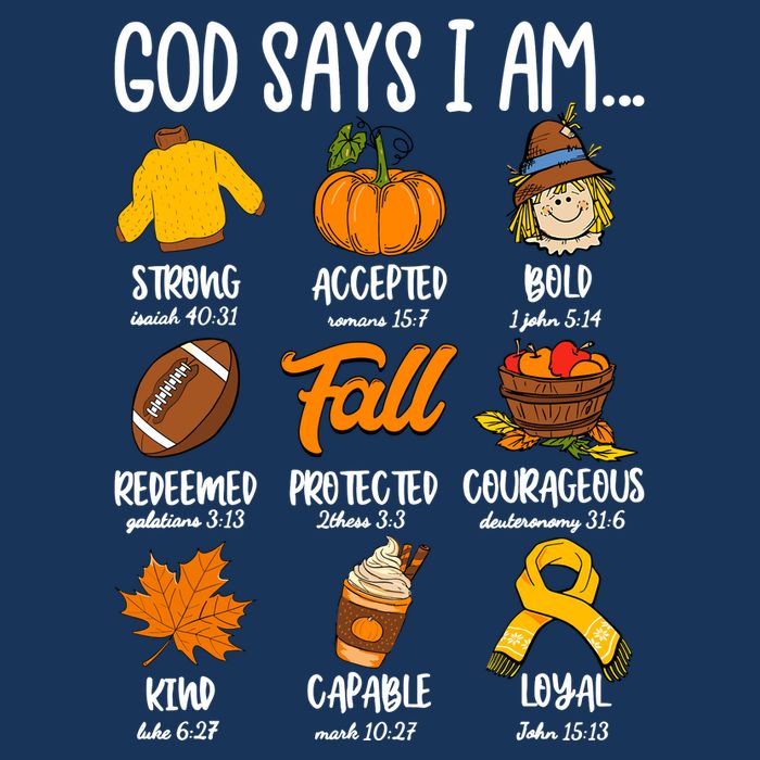 God Says I Am Fall Vibes Autumn Christian Drawstring Bag