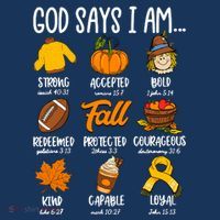 God Says I Am Fall Vibes Autumn Christian Tank Top