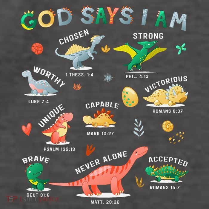 God Says I Am Dinosaur Vector Backpack