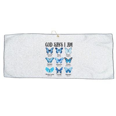God Says I Am Butterfly Christian Religious Large Microfiber Waffle Golf Towel