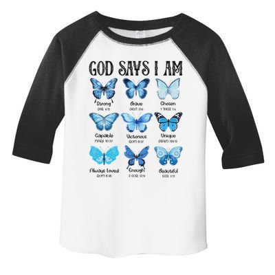 God Says I Am Butterfly Christian Religious Toddler Fine Jersey T-Shirt