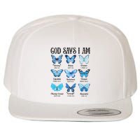 God Says I Am Butterfly Christian Religious Wool Snapback Cap
