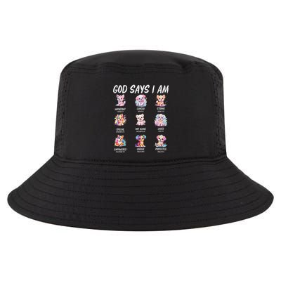God Says I Am Cute Dog Bible Verse Cool Comfort Performance Bucket Hat