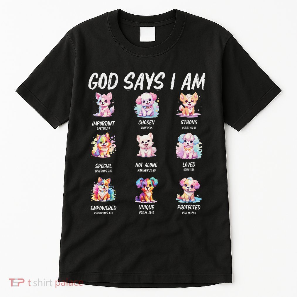 God Says I Am Cute Dog Bible Verse Tall T-Shirt