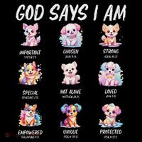 God Says I Am Cute Dog Bible Verse Tall T-Shirt