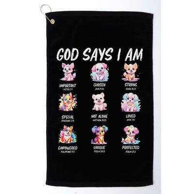 God Says I Am Cute Dog Bible Verse Golf Towel