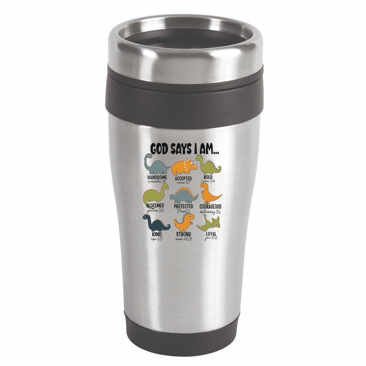 God Says I Am Handsome 16oz Travel Tumbler
