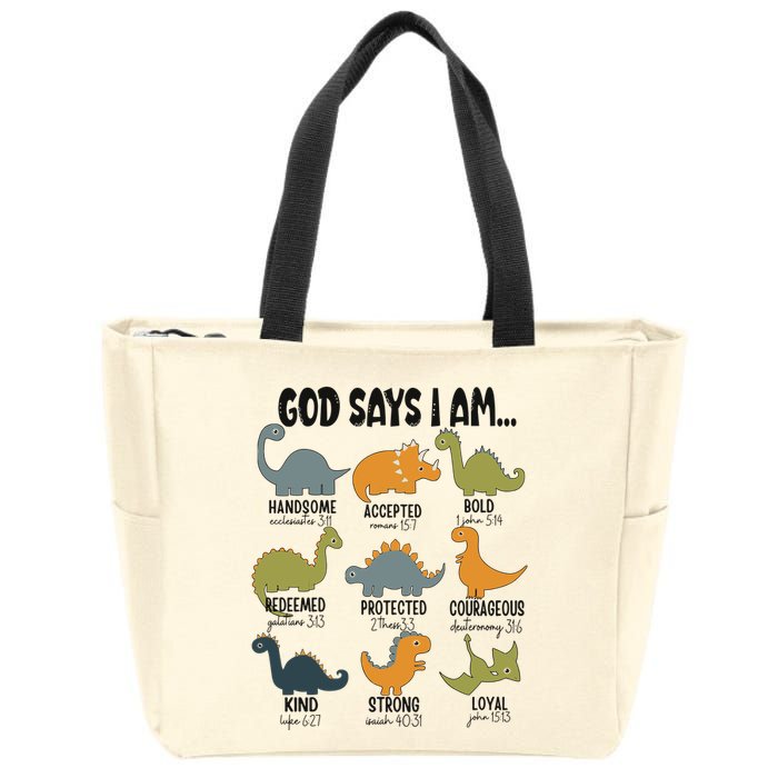 God Says I Am Handsome Zip Tote Bag