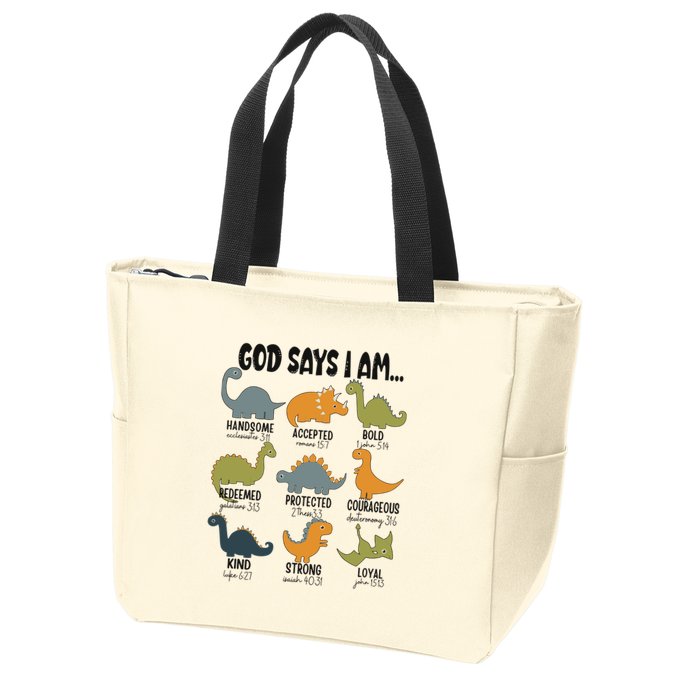 God Says I Am Handsome Zip Tote Bag