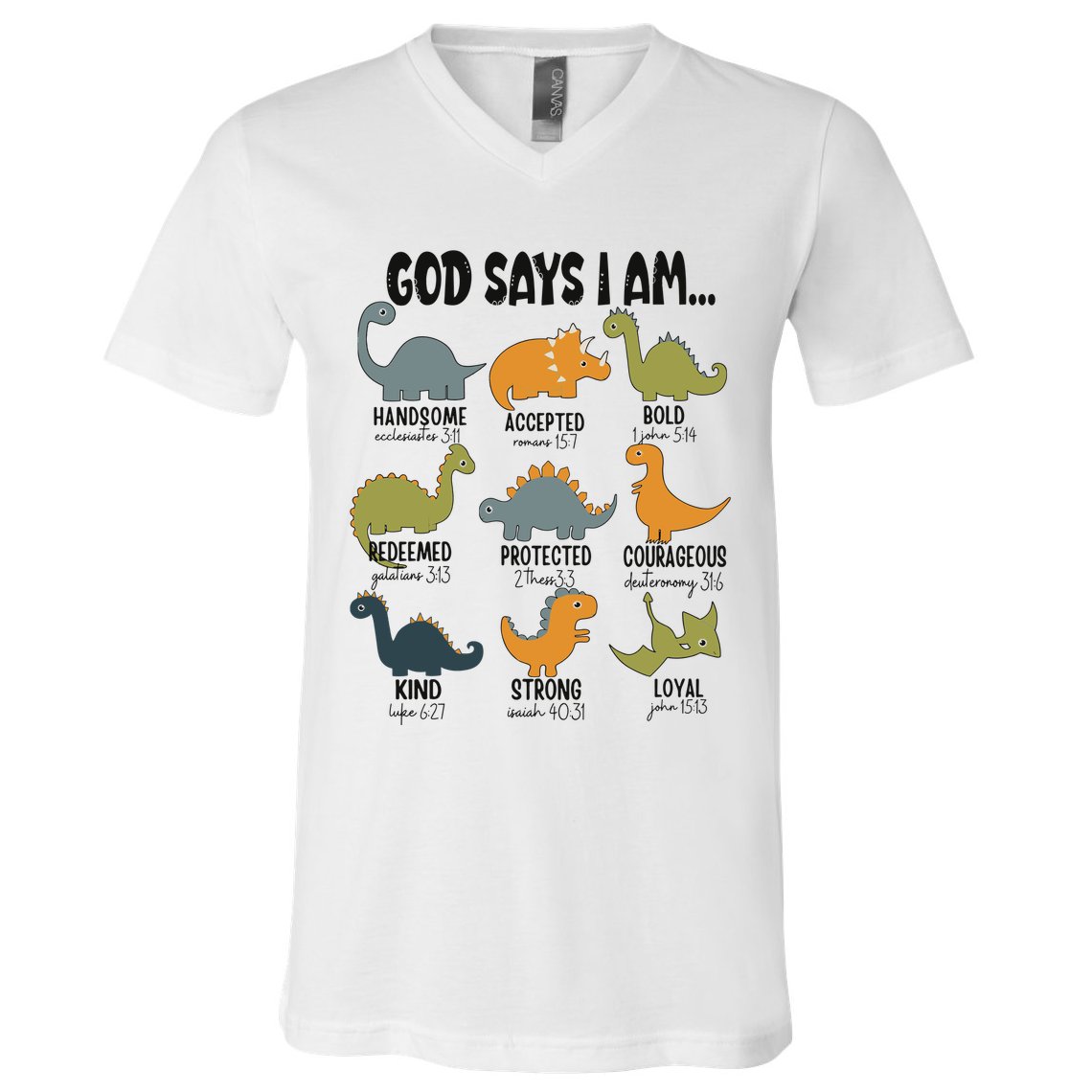 God Says I Am Handsome V-Neck T-Shirt