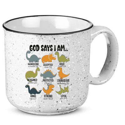 God Says I Am Handsome 15oz Campfire Ceramic Mug