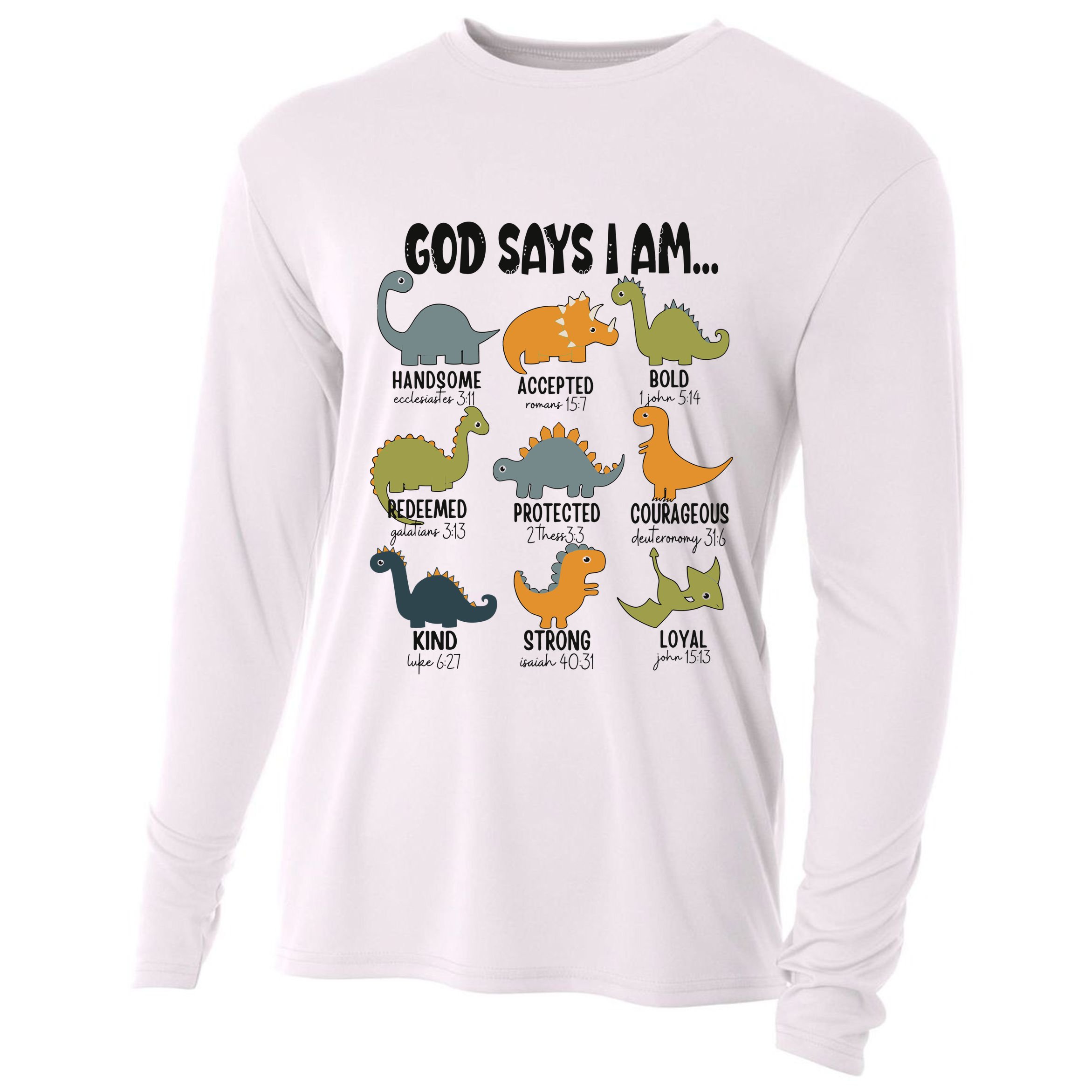 God Says I Am Handsome Cooling Performance Long Sleeve Crew