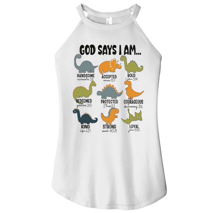 God Says I Am Handsome Women's Perfect Tri Rocker Tank