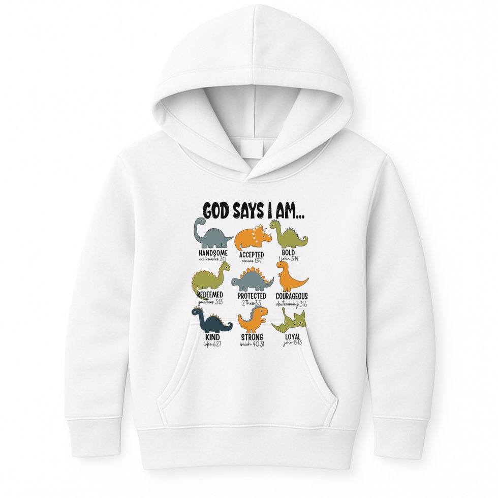 God Says I Am Handsome Kids Hoodie