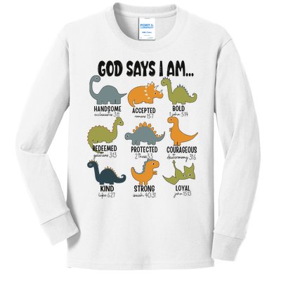 God Says I Am Handsome Kids Long Sleeve Shirt