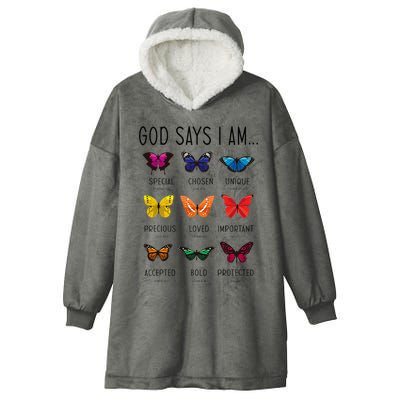 God Says I Am Special Bible Verse Religious Christian Hooded Wearable Blanket