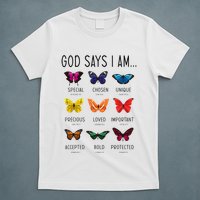 God Says I Am Special Bible Verse Religious Christian T-Shirt