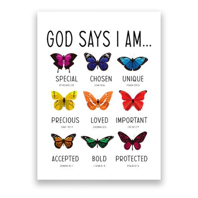 God Says I Am Special Bible Verse Religious Christian Poster