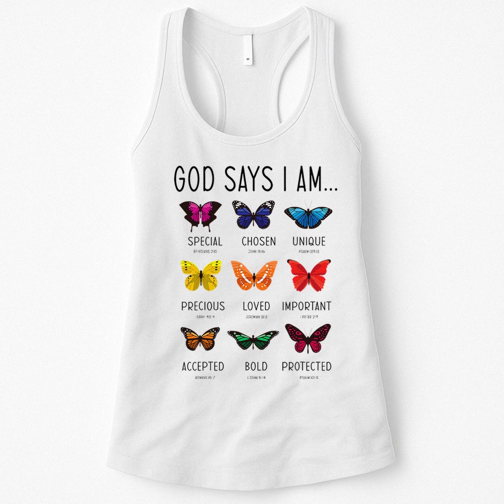 God Says I Am Special Bible Verse Religious Christian Womens Tank Top