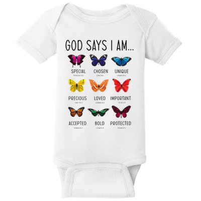 God Says I Am Special Bible Verse Religious Christian Baby Bodysuit