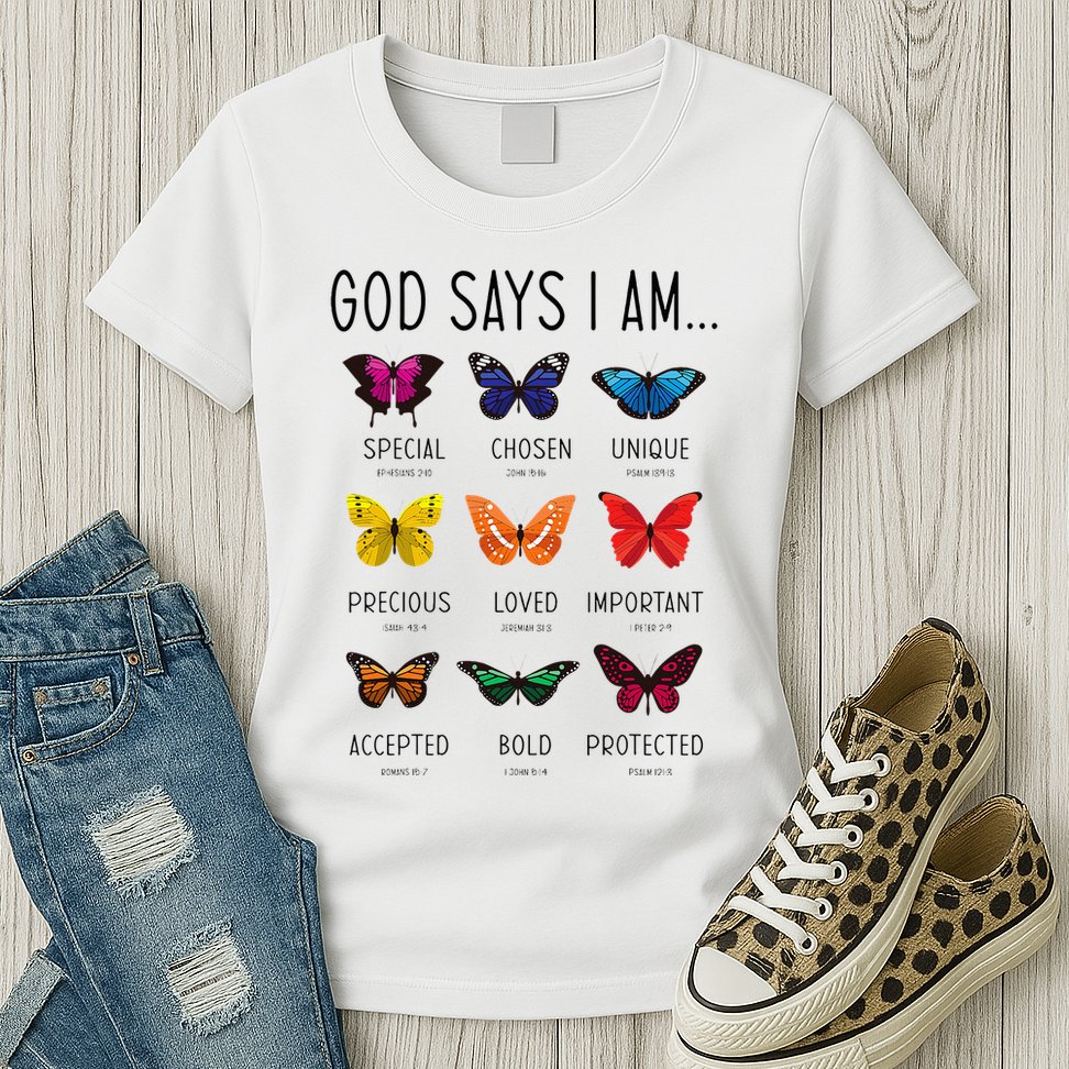 God Says I Am Special Bible Verse Religious Christian Womens T-Shirt