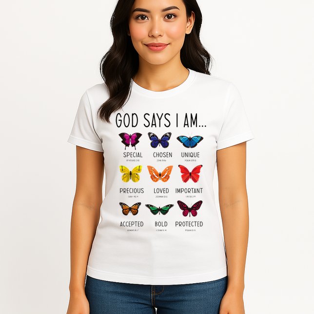 God Says I Am Special Bible Verse Religious Christian Womens T-Shirt