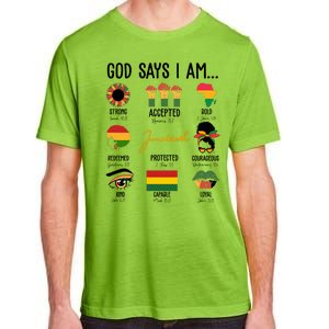 God Says I Am Celebrating Black Freedom 1865 Juneteenth Adult ChromaSoft Performance T-Shirt