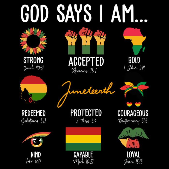 God Says I Am Celebrating Black Freedom 1865 Juneteenth Impact Tech Backpack