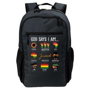 God Says I Am Celebrating Black Freedom 1865 Juneteenth Daily Commute Backpack