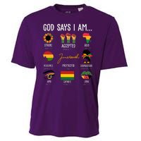 God Says I Am Celebrating Black Freedom 1865 Juneteenth Cooling Performance Crew T-Shirt