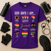 God Says I Am Celebrating Black Freedom 1865 Juneteenth Cooling Performance Crew T-Shirt