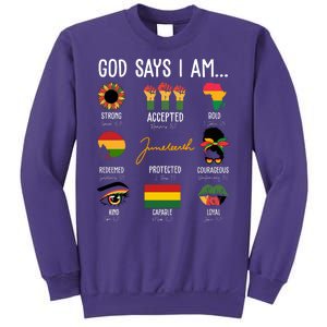 God Says I Am Celebrating Black Freedom 1865 Juneteenth Sweatshirt