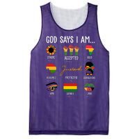 God Says I Am Celebrating Black Freedom 1865 Juneteenth Mesh Reversible Basketball Jersey Tank