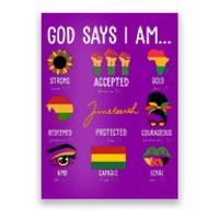 God Says I Am Celebrating Black Freedom 1865 Juneteenth Poster