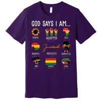 God Says I Am Celebrating Black Freedom 1865 Juneteenth Premium T-Shirt