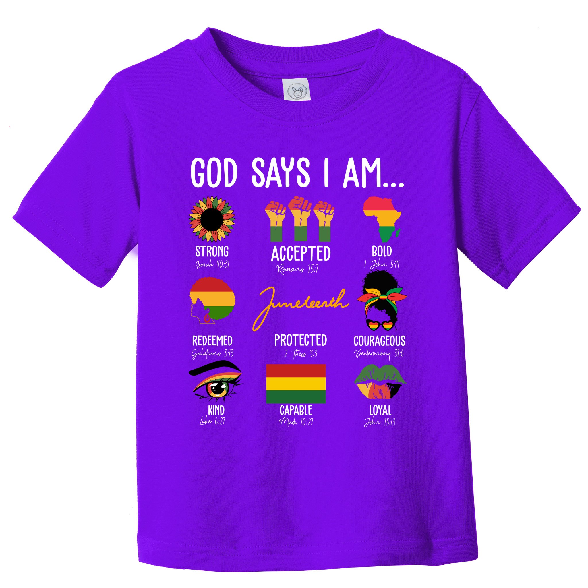 God Says I Am Celebrating Black Freedom 1865 Juneteenth Toddler T-Shirt