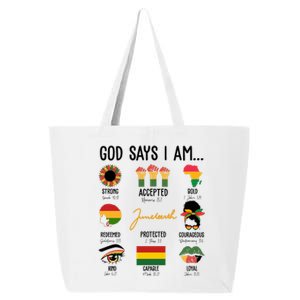 God Says I Am Celebrating Black Freedom 1865 Juneteenth 25L Jumbo Tote