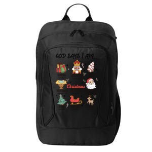 God Says I Am Christmas Bible Verse Turkey God Jesus City Backpack