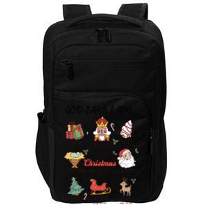 God Says I Am Christmas Bible Verse Turkey God Jesus Impact Tech Backpack