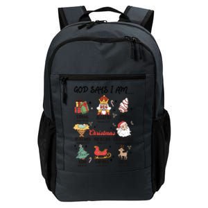 God Says I Am Christmas Bible Verse Turkey God Jesus Daily Commute Backpack