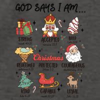 God Says I Am Christmas Bible Verse Turkey God Jesus Vector Backpack