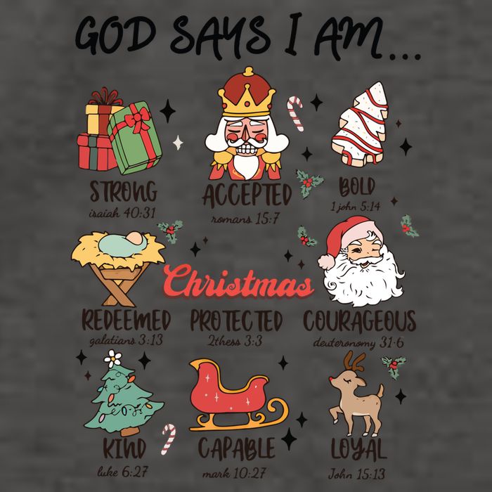 God Says I Am Christmas Bible Verse Turkey God Jesus Vector Backpack