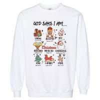 God Says I Am Christmas Bible Verse Turkey God Jesus Garment-Dyed Sweatshirt