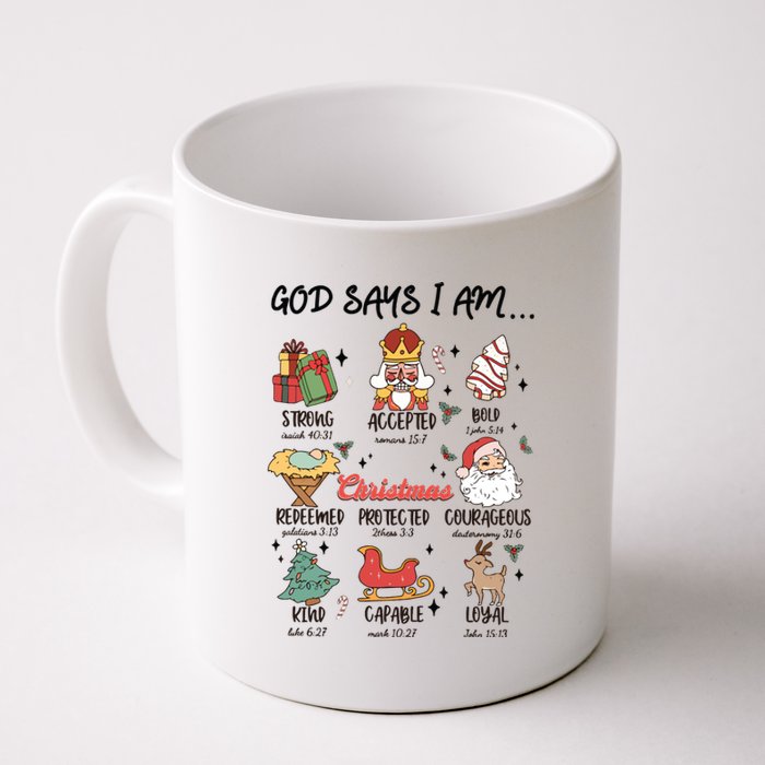 God Says I Am Christmas Bible Verse Turkey God Jesus Coffee Mug