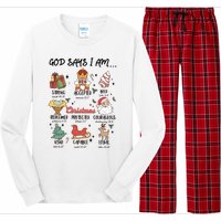 God Says I Am Christmas Bible Verse Turkey God Jesus Long Sleeve Pajama Set