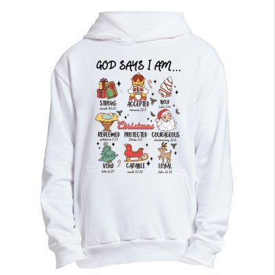 God Says I Am Christmas Bible Verse Turkey God Jesus Urban Pullover Hoodie