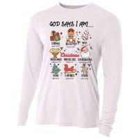 God Says I Am Christmas Bible Verse Turkey God Jesus Cooling Performance Long Sleeve Crew